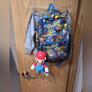 Super Mario Themed Backpack with Plush& Hoodie